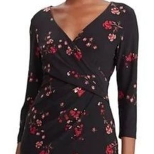 Lauren Ralph Lauren size 14 women’s mid length long sleeve jersey dress